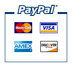 We accept most major credit card via Paypal the safest way to pay online.